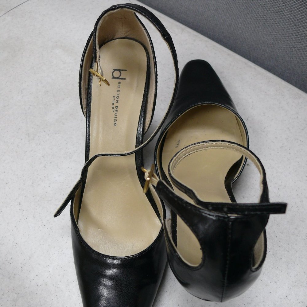 Boston Design Women's Shoes Ankle Strap Pumps Sz 6.5 M Black NIB